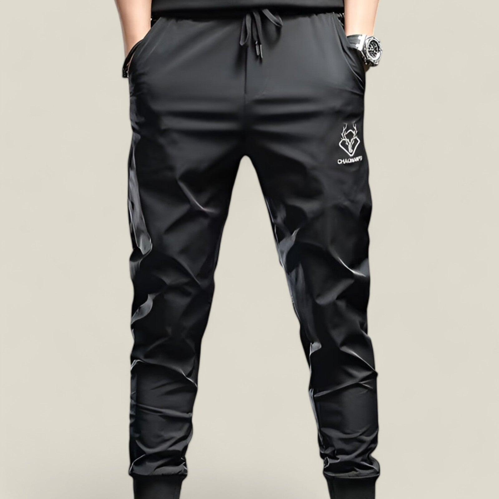 Johann | Slim-Fit Jogginghose - Leicht und elastisch - Schwarz - - Concept Fashionlab