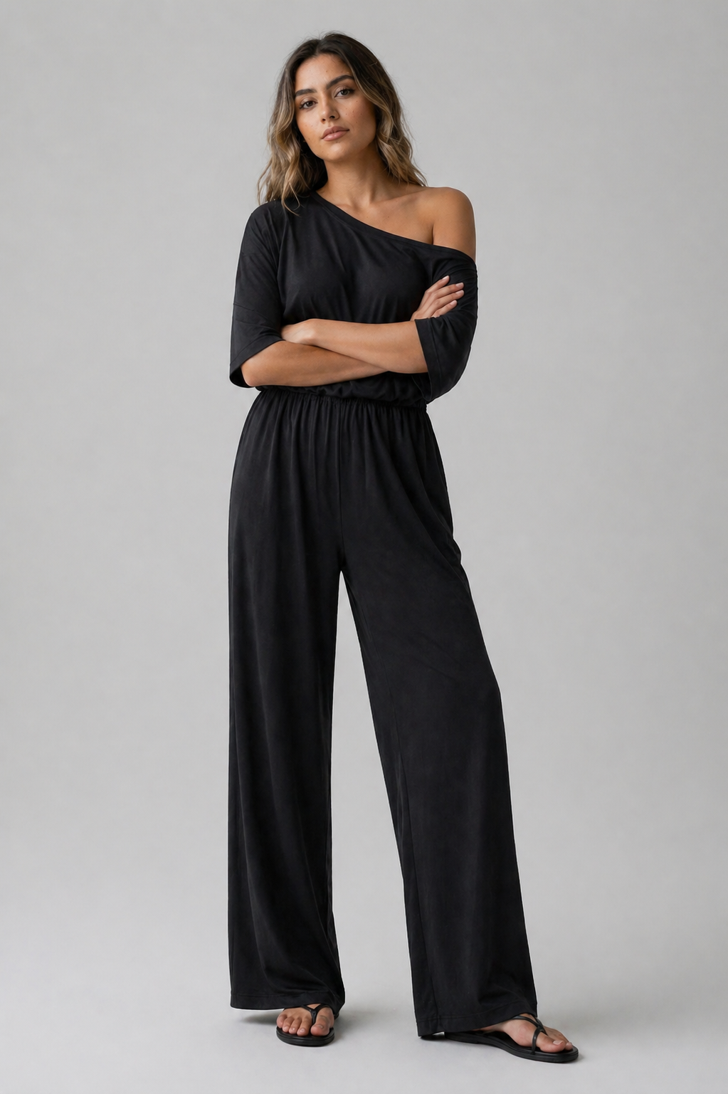 Lydia | Damen-Chic Frühlings-Jumpsuit mit einer einseitigen Schulter - - Jumpsuit - Concept Fashionlab