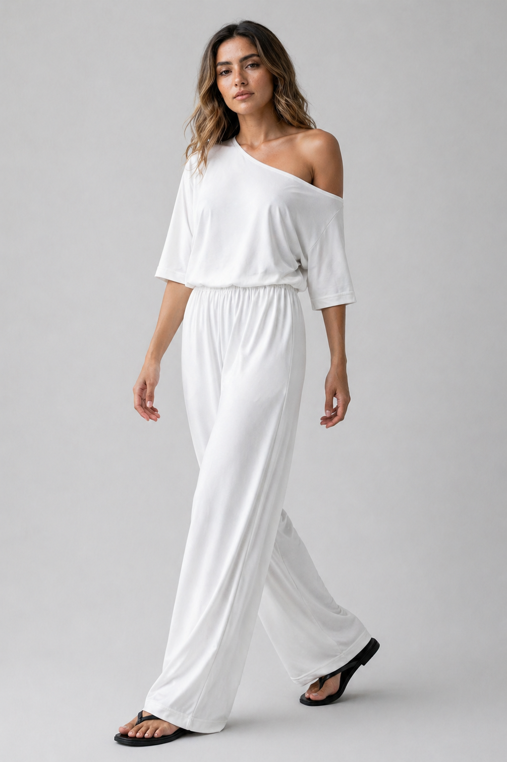 Lydia | Damen-Chic Frühlings-Jumpsuit mit einer einseitigen Schulter - - Jumpsuit - Concept Fashionlab