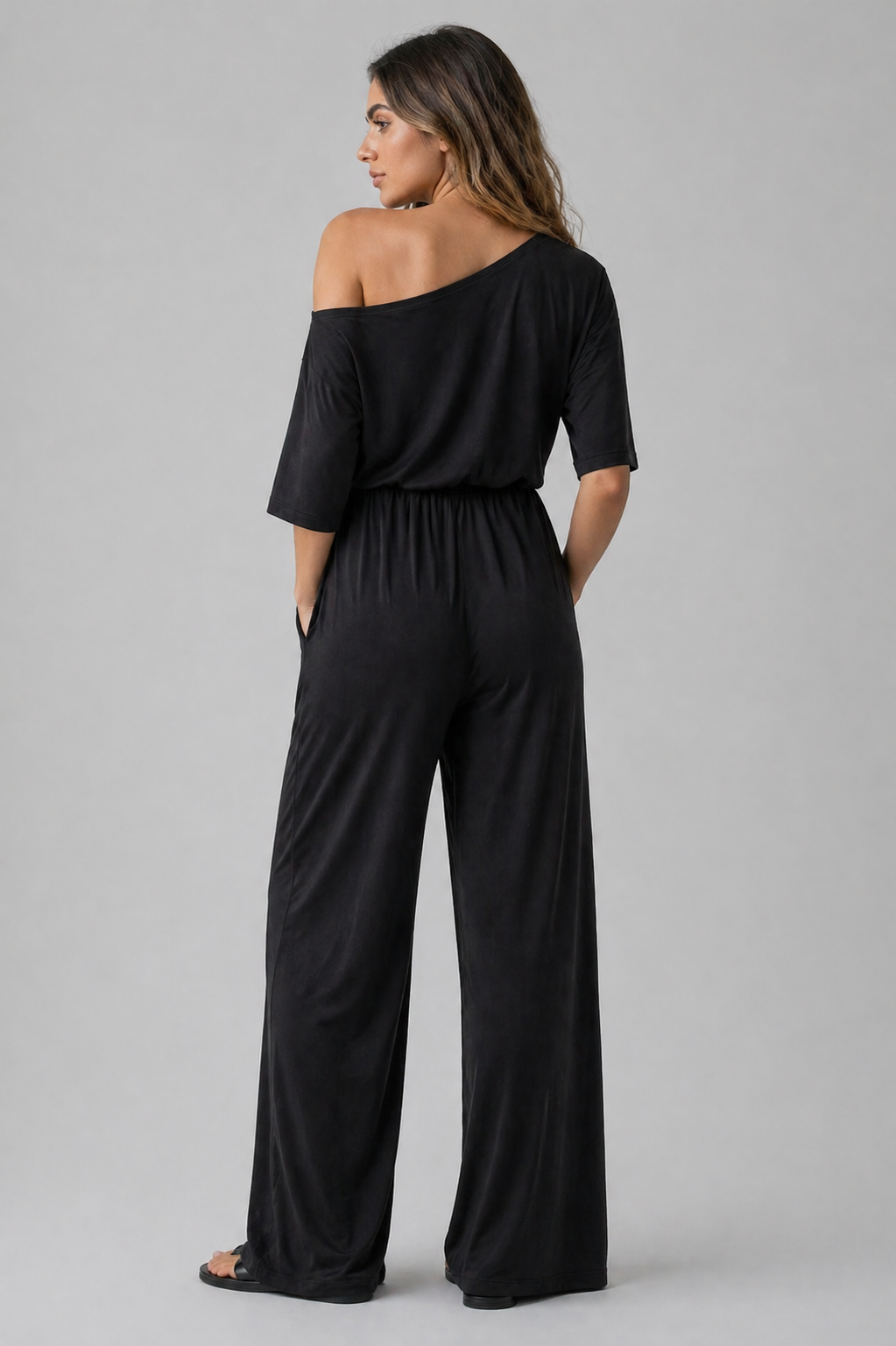 Lydia | Damen-Chic Frühlings-Jumpsuit mit einer einseitigen Schulter - - Jumpsuit - Concept Fashionlab