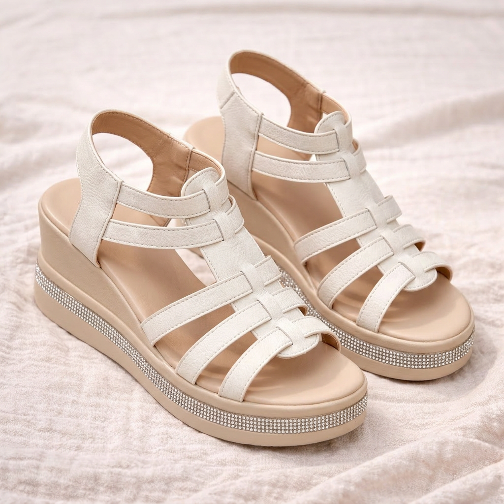 Gladiator Keilsandalen – Riemchen-Design und eleganter Look - - Sandals - Concept Fashionlab