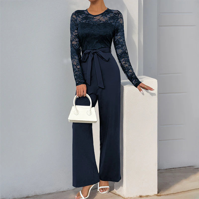 Jumpsuit der zeitlosen Eleganz Damen - Blau - Jumpsuit - Concept Fashionlab