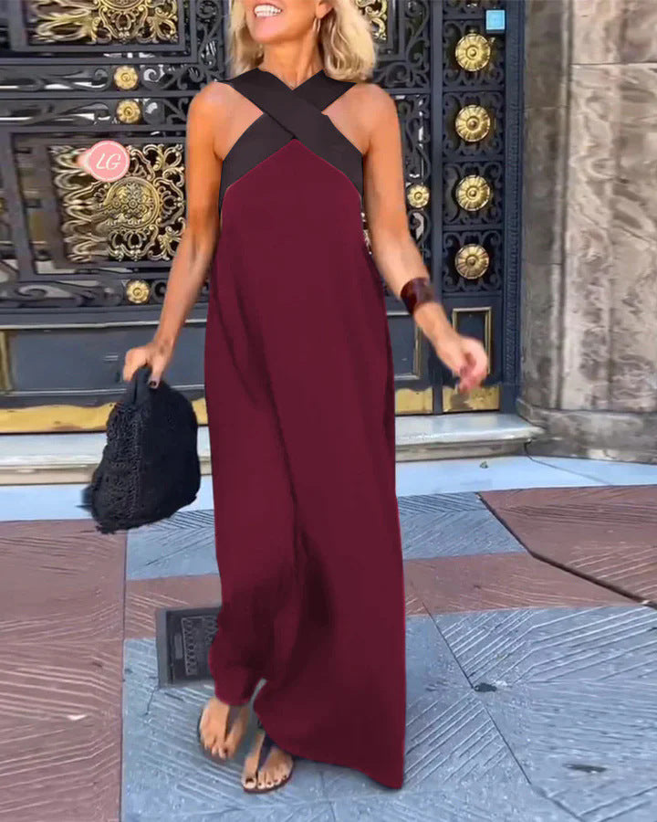 Delphine-Kleid mit überkreuztem Schnittdetail