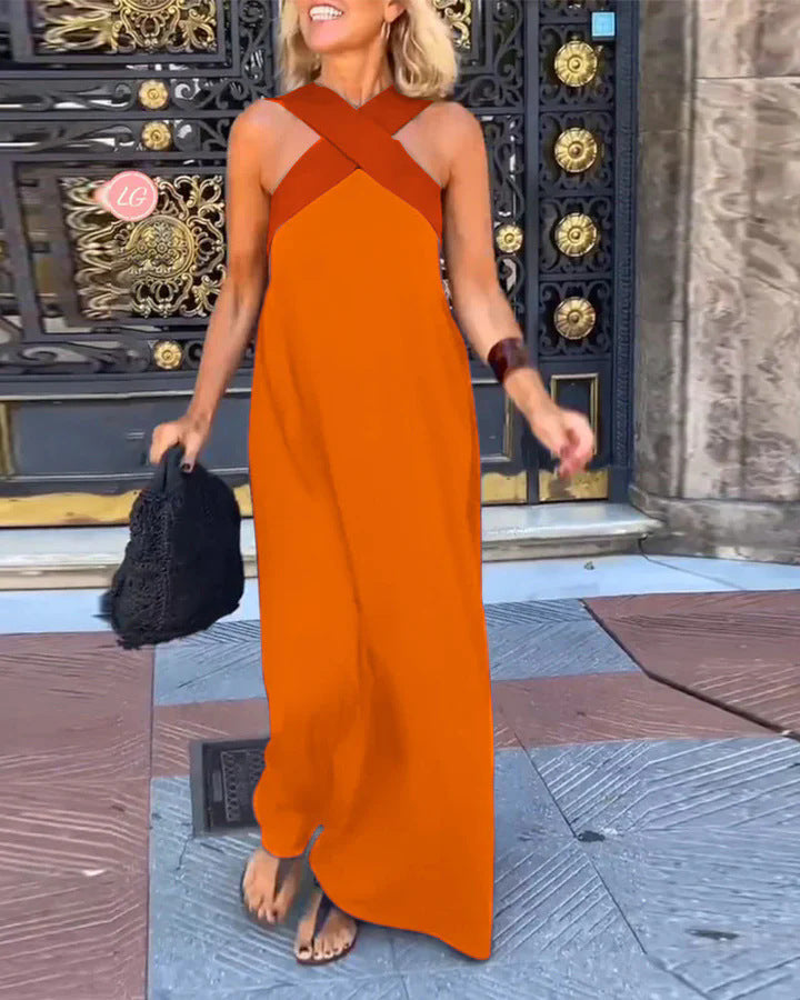 Delphine-Kleid mit überkreuztem Schnittdetail