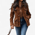Schlanke Jacke mit Knöpfen vorne Damen