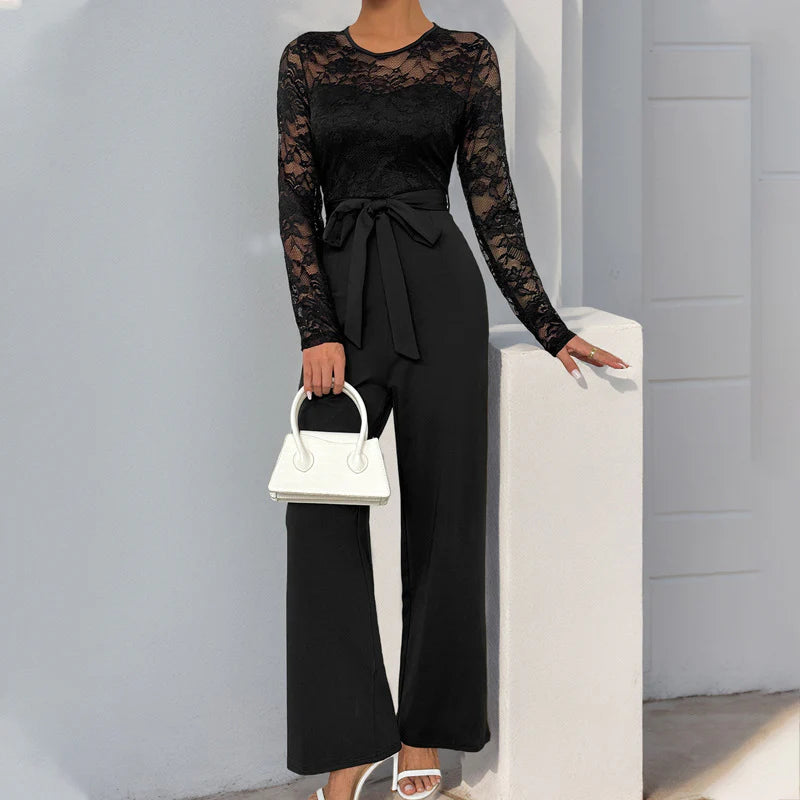 Jumpsuit der zeitlosen Eleganz Damen - Schwarz - Jumpsuit - Concept Fashionlab