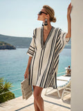 Damen Gestreiftes Strandkleid – Müheloser Küsten-Chic für sonnige Tage