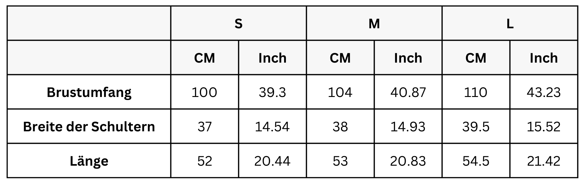 Size Guide