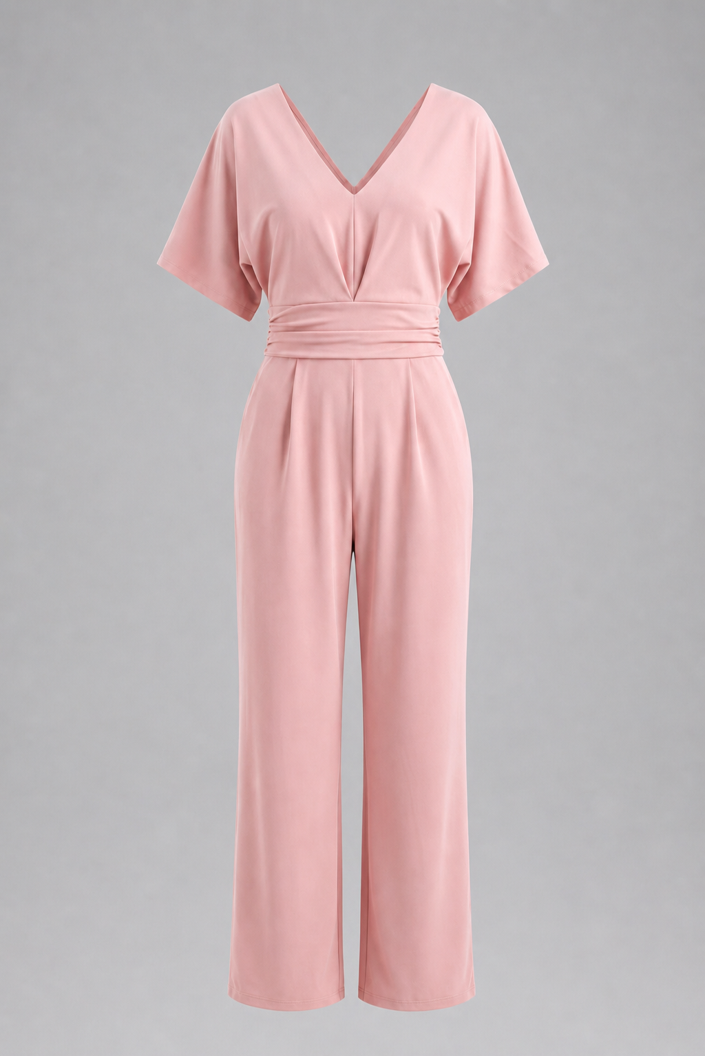 Lena - Eleganter V-Ausschnitt-Jumpsuit - Rosa - Jumpsuit - Concept Fashionlab Boutique