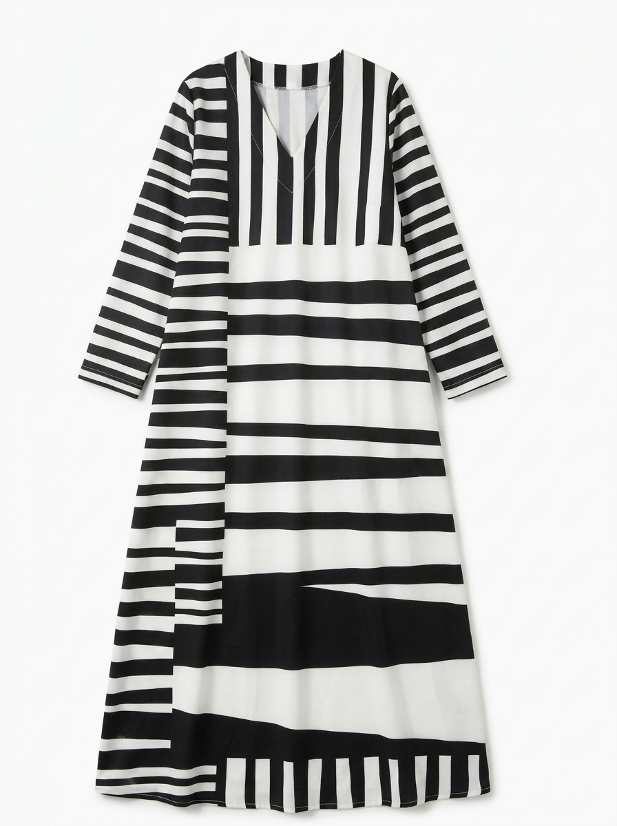 Raffiniertes geometrisches Kleid für einen modernen, eleganten Look Damen - - Dress - Concept Fashionlab