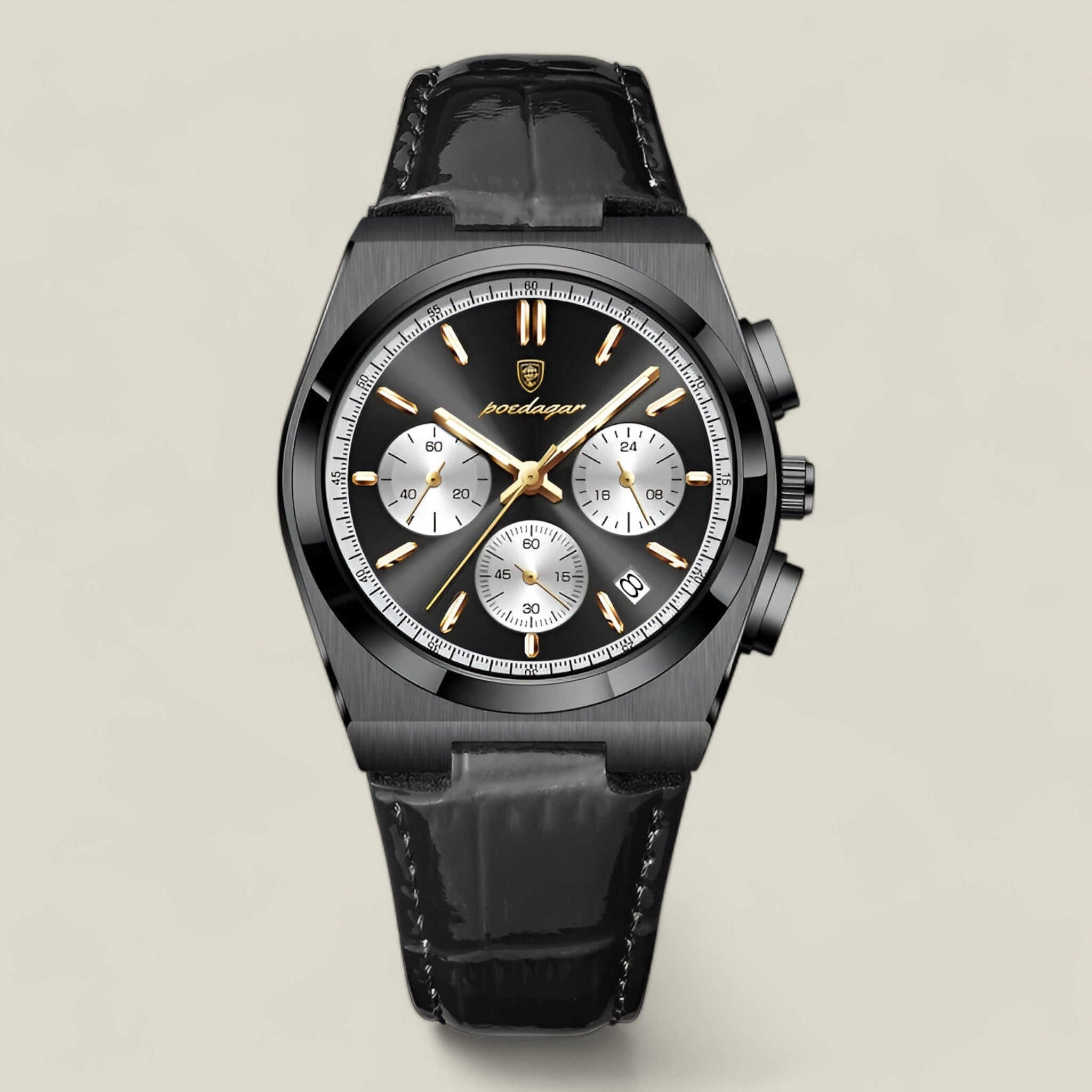 Nolan | Elegante Herrenuhr - Schwarz - - Concept Fashionlab