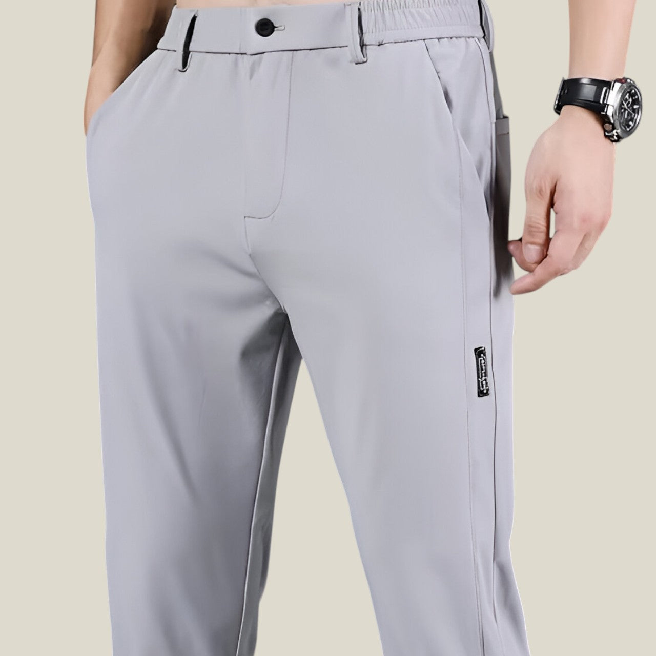 Lucas | Sommer Stretchhose - Frischer Komfort in 5 Farben - Grau - - Concept Fashionlab