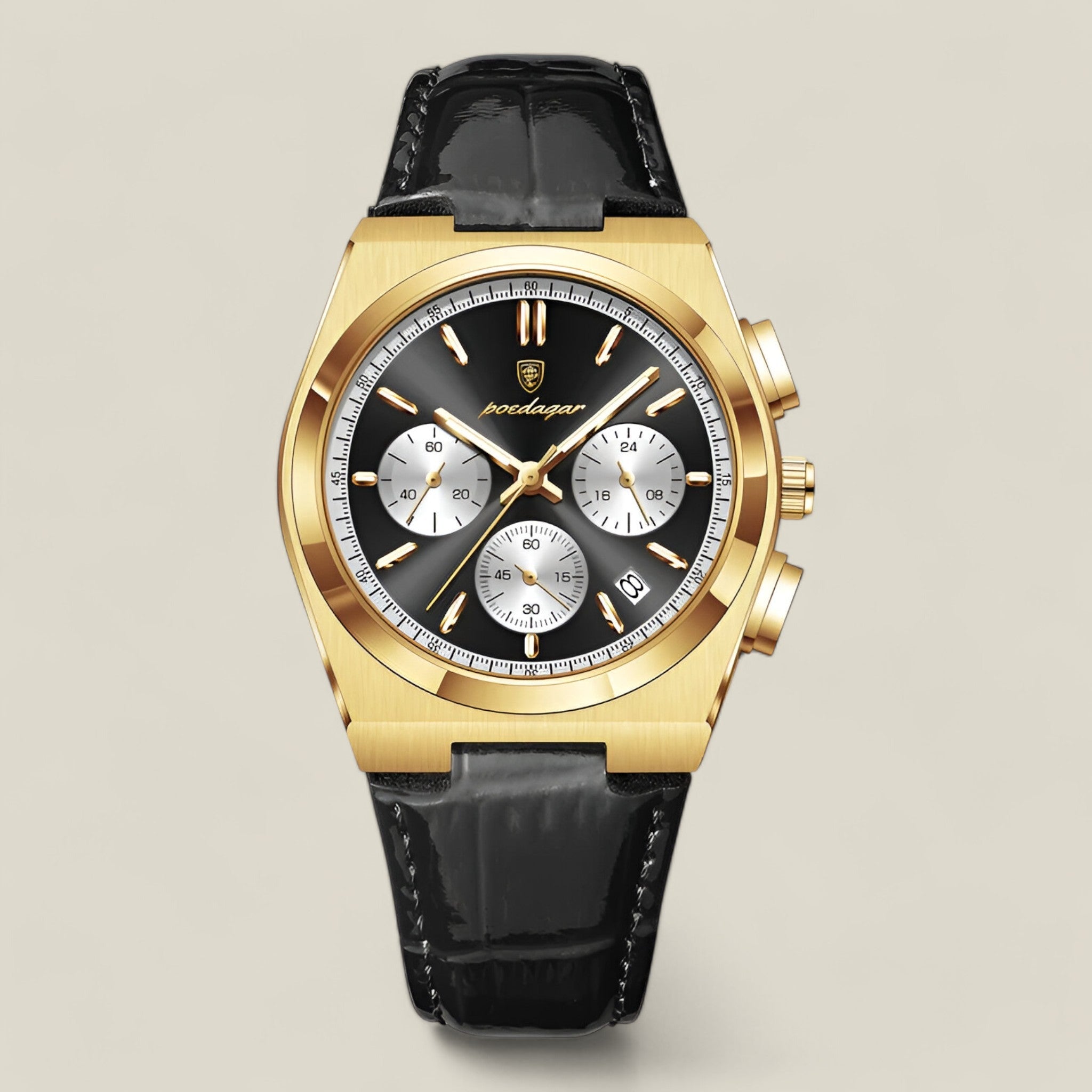 Hovan | Elegante Herrenuhr - Schwarz Gold - - Concept Fashionlab