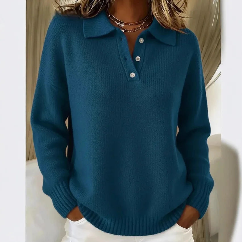 Duna – Strickpullover - Marineblau - - Cow Clothing