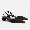 Klassische Slingback-Sandalen mit niedrigem Absatz für Damen