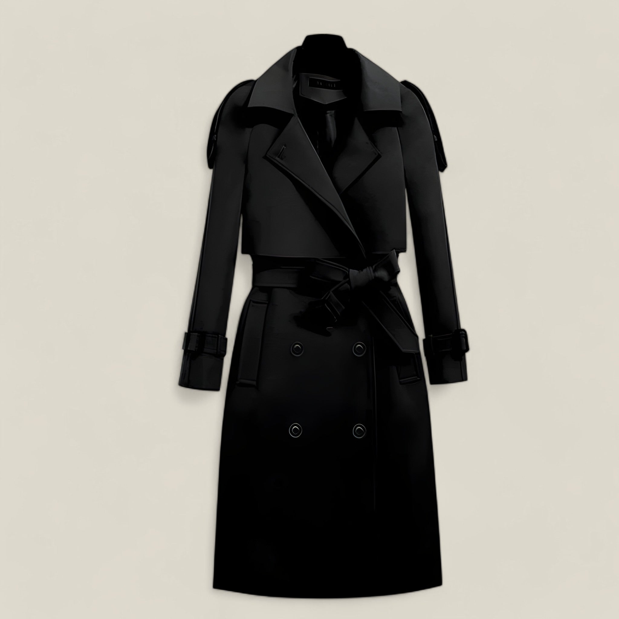 Freya | Herbst-Trenchcoat mit Gürtel – Eleganter langer Stil für Damen - Schwarz - - Concept Fashionlab