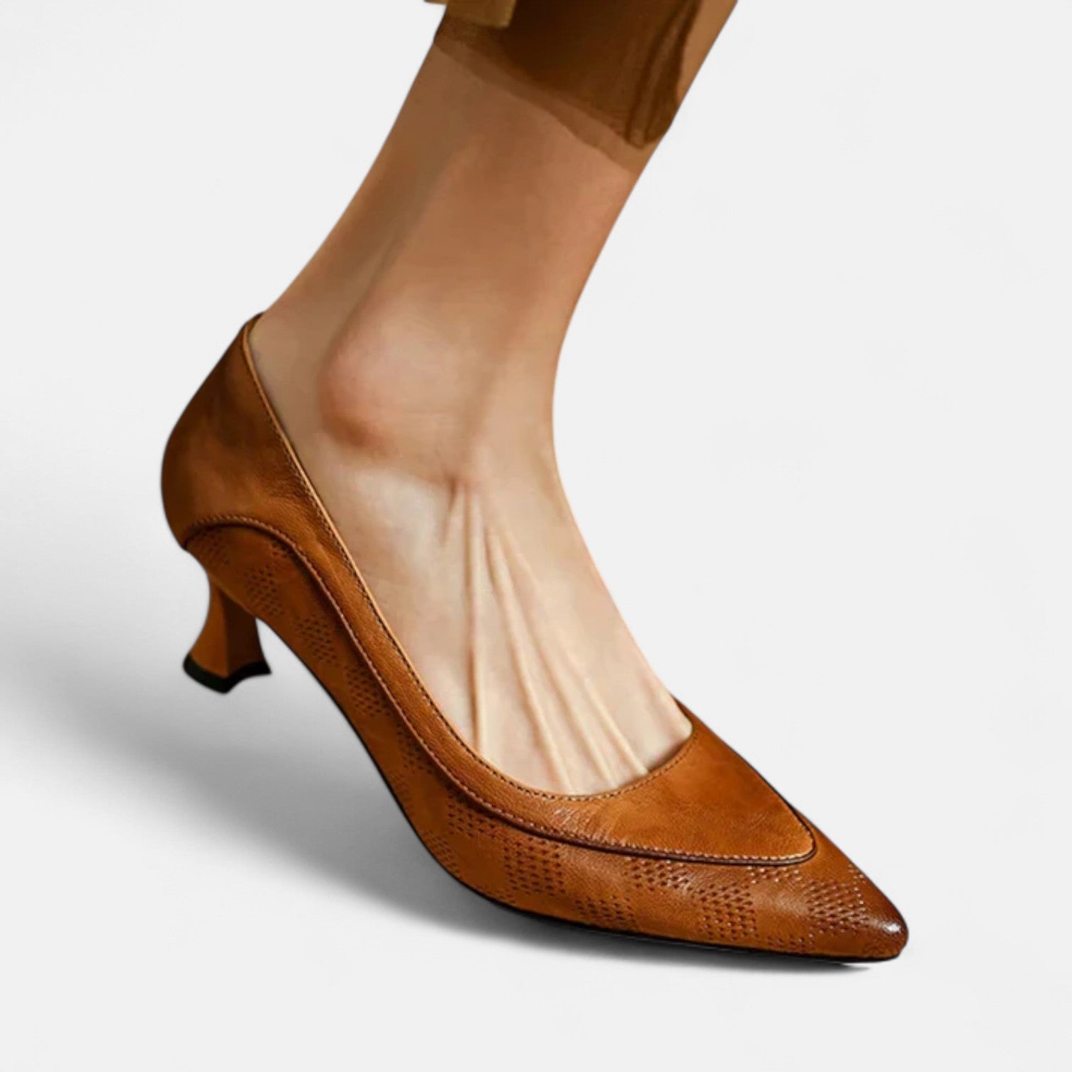 Damen Amara Luxe Lederpumps - Braun - Damen > Heels - Concept Fashionlab