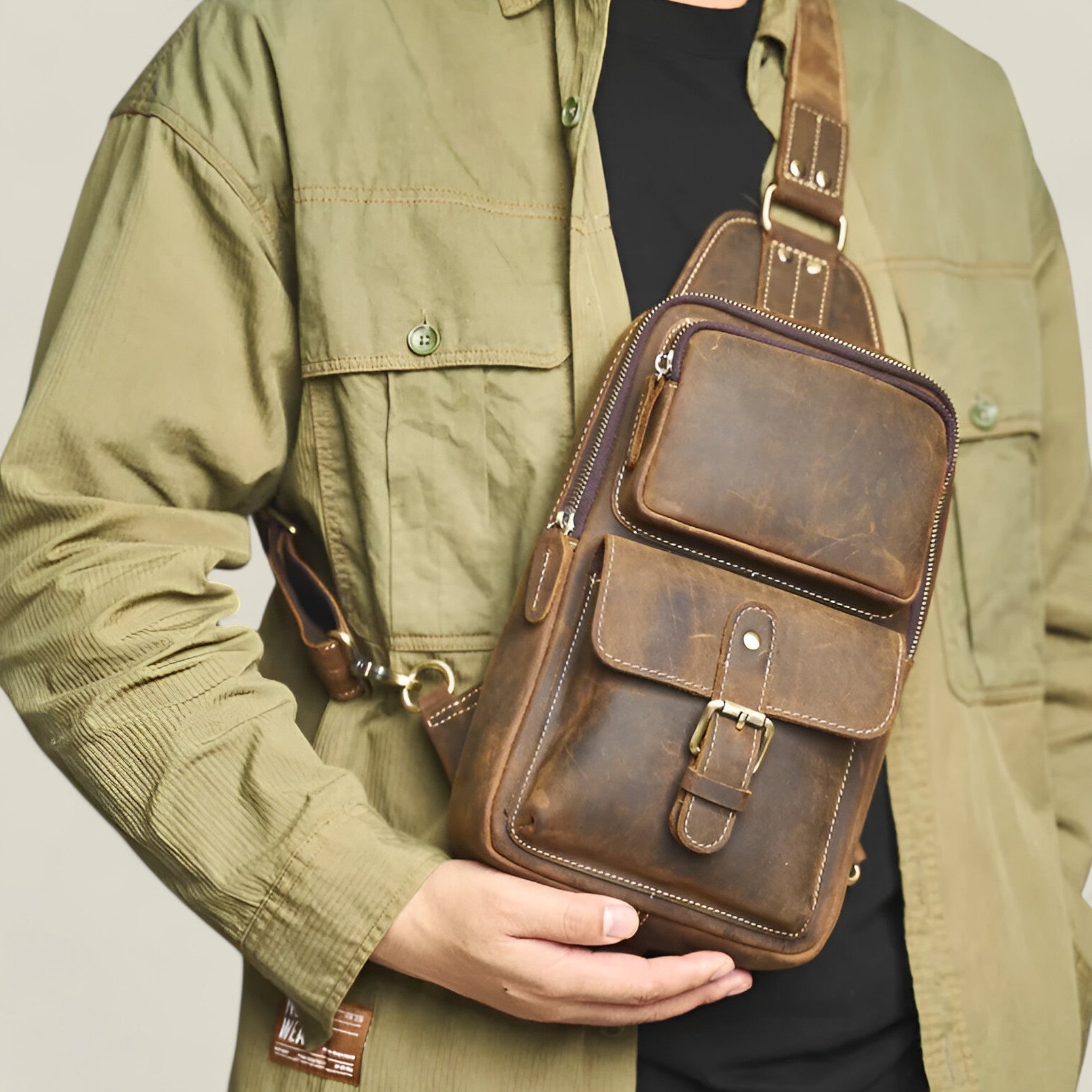 Arthur | Brusttasche - Vintage-Stil - - - Concept Fashionlab