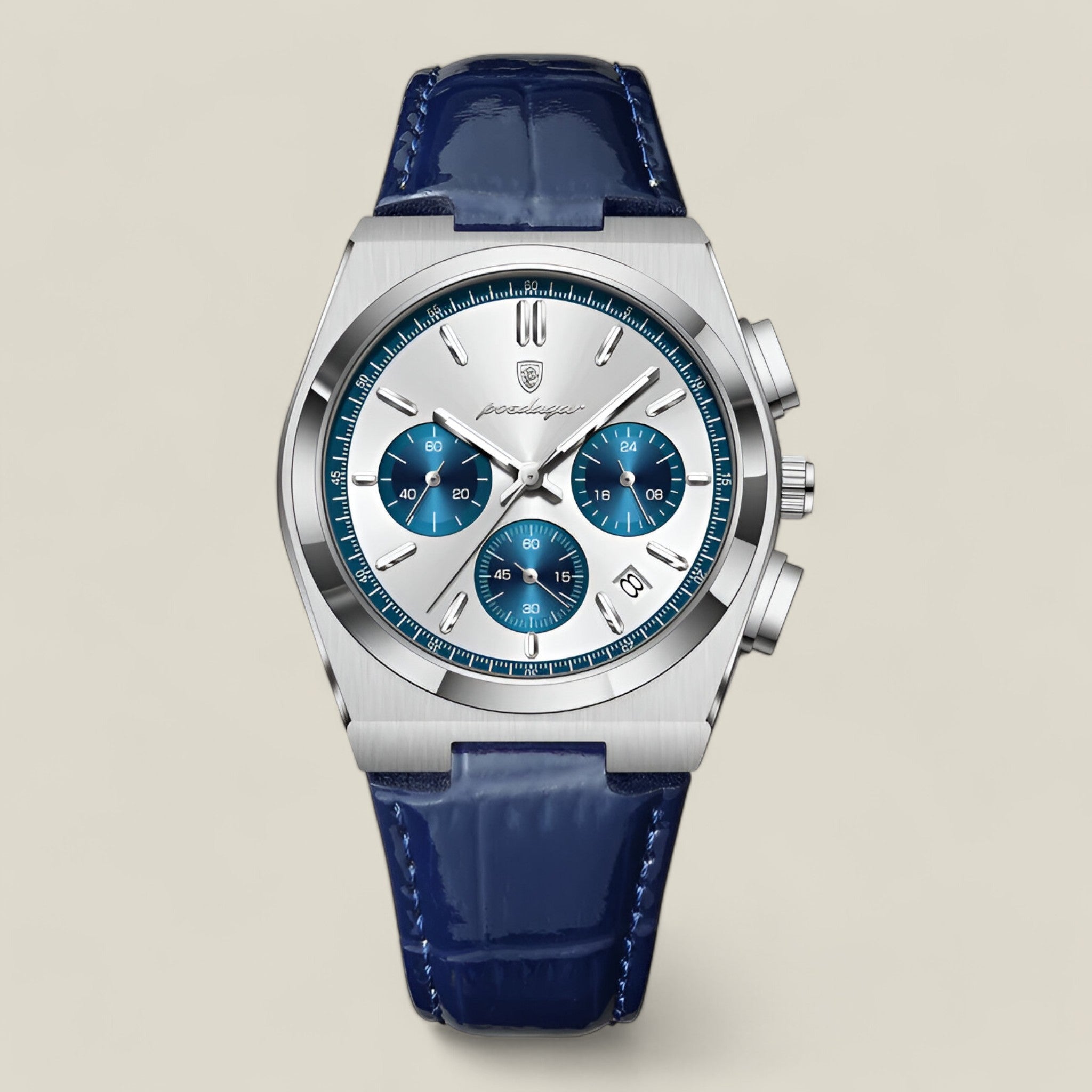 Nolan | Elegante Herrenuhr - Blau - - Concept Fashionlab