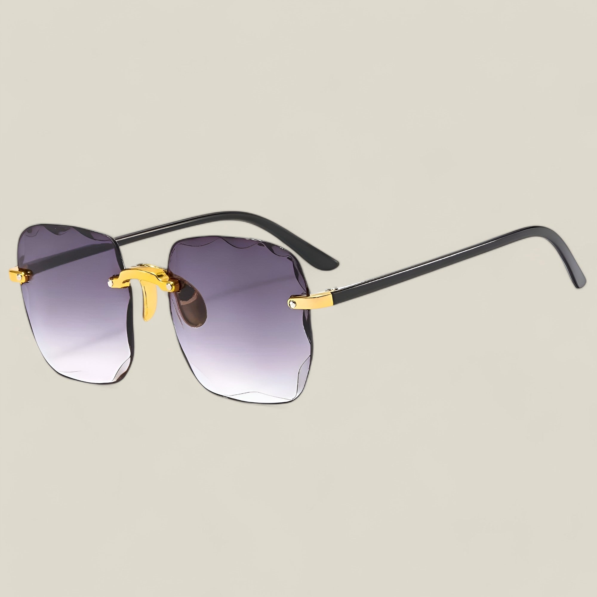 Kamila | Elegante rahmenlose Sonnenbrille mit UV-Schutz - Grau - - Concept Fashionlab