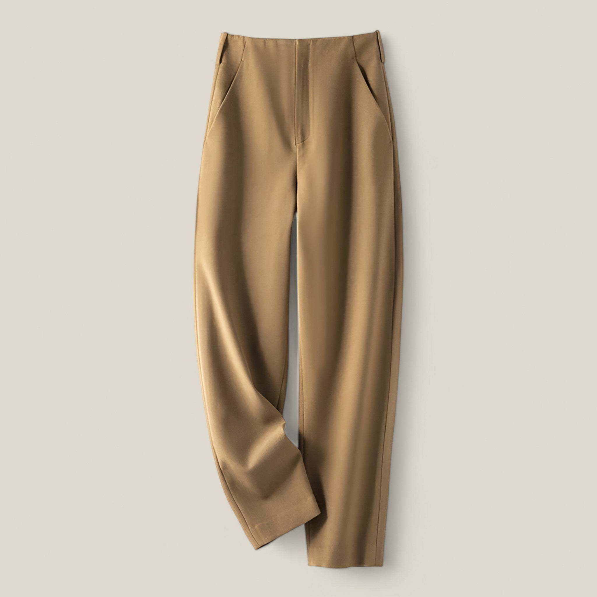 Adele | Bequeme Hosen - Elegante gerade Beine für den Alltag - Kaki - - Concept Fashionlab