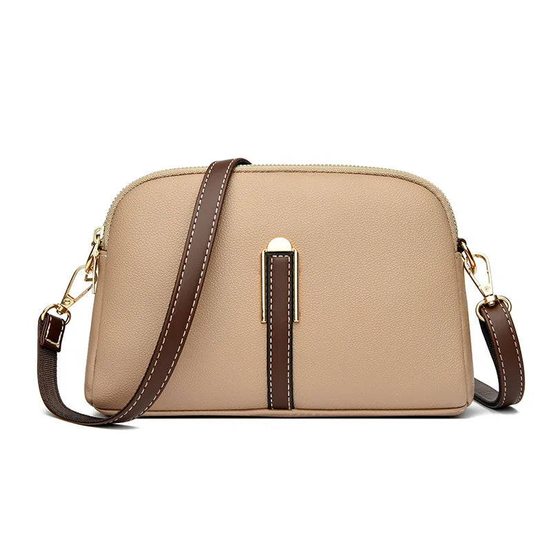 Luxe Leder-Schultertasche für Damen