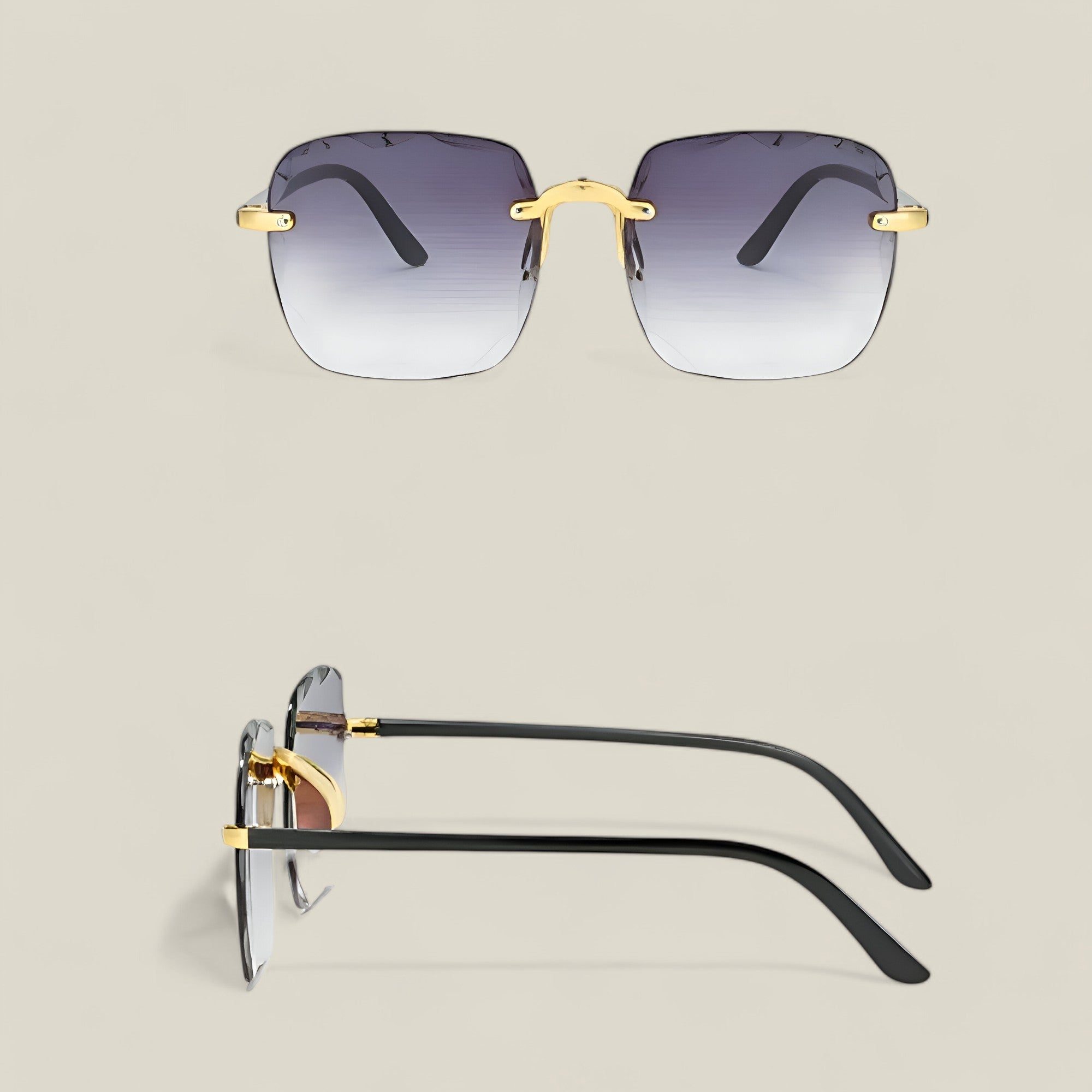 Kamila | Elegante rahmenlose Sonnenbrille mit UV-Schutz - - - Concept Fashionlab