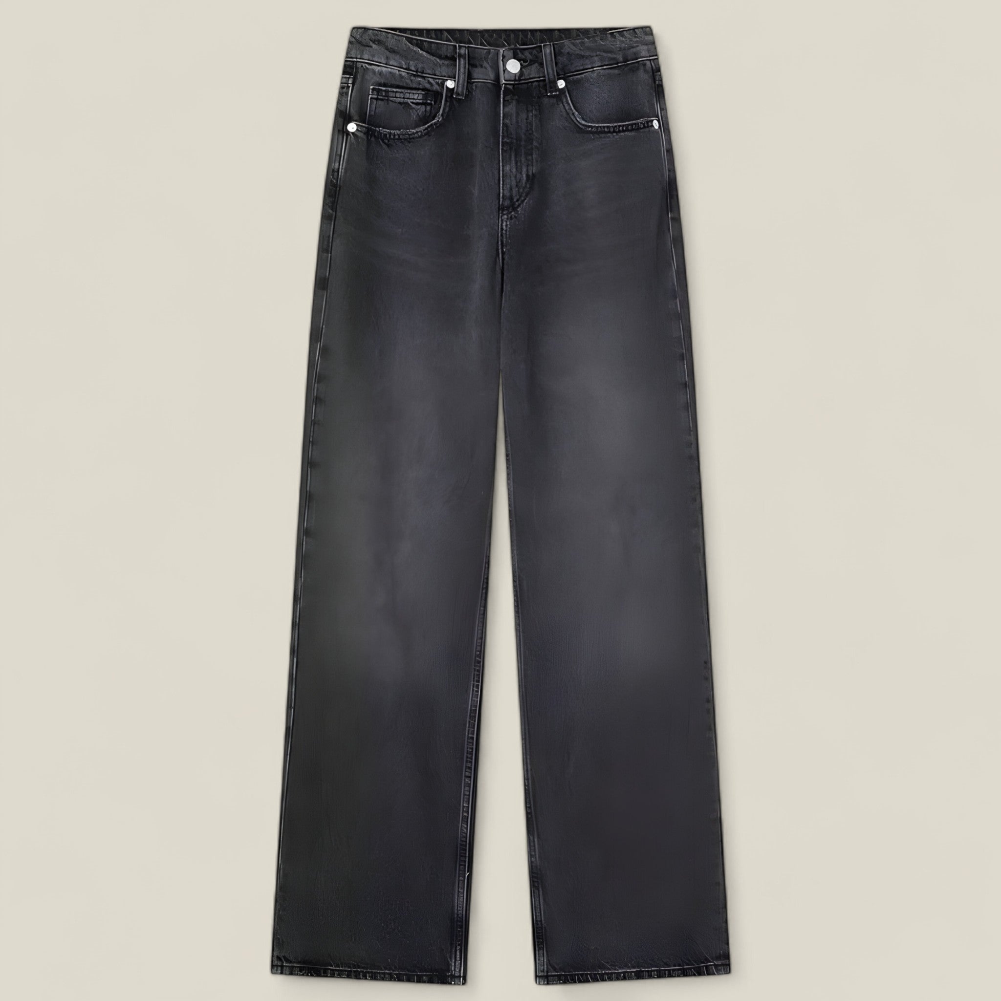 Zixuan | Damen Jeans aus Denim - Baggy Streetwear - Noir - - Concept Fashionlab