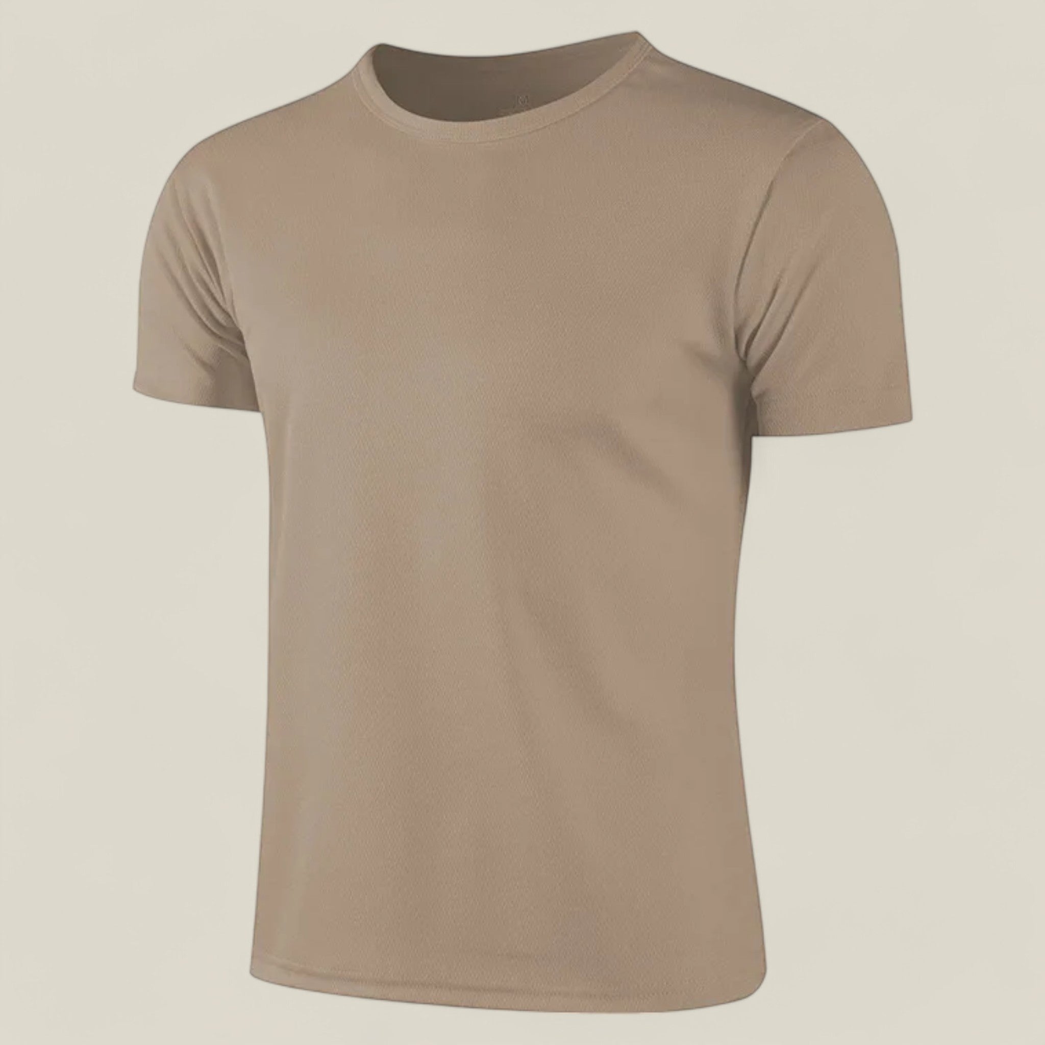 Chris | Kurzarm-Sportshirt – Schnelltrocknend - Khaki - - Concept Fashionlab