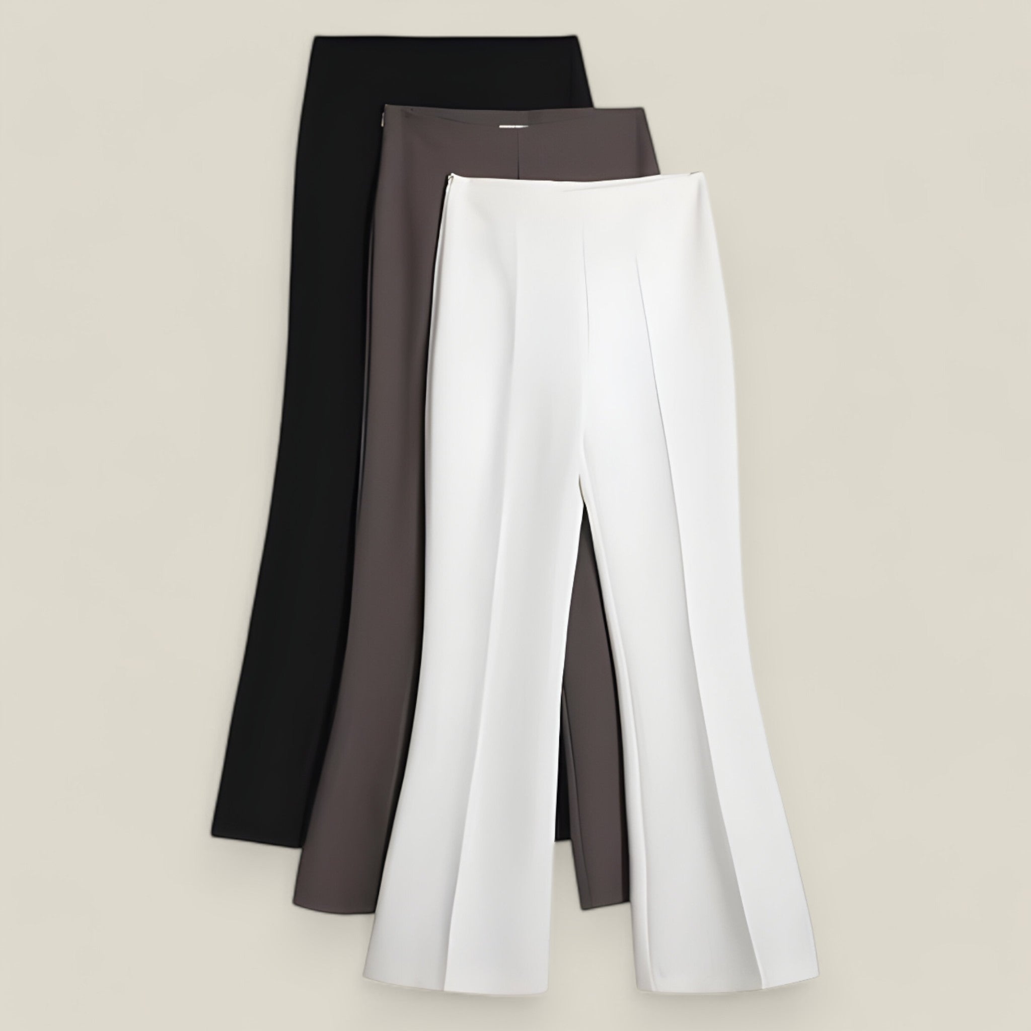 Lily | Hoch taillierte Hose - Volle Länge Falten für einen vielseitigen Stil - - - Concept Fashionlab