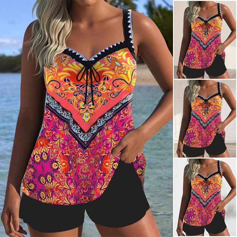 Adalyn Tankini-Set mit Blumenmuster – Schicke, bequeme Strandbademode