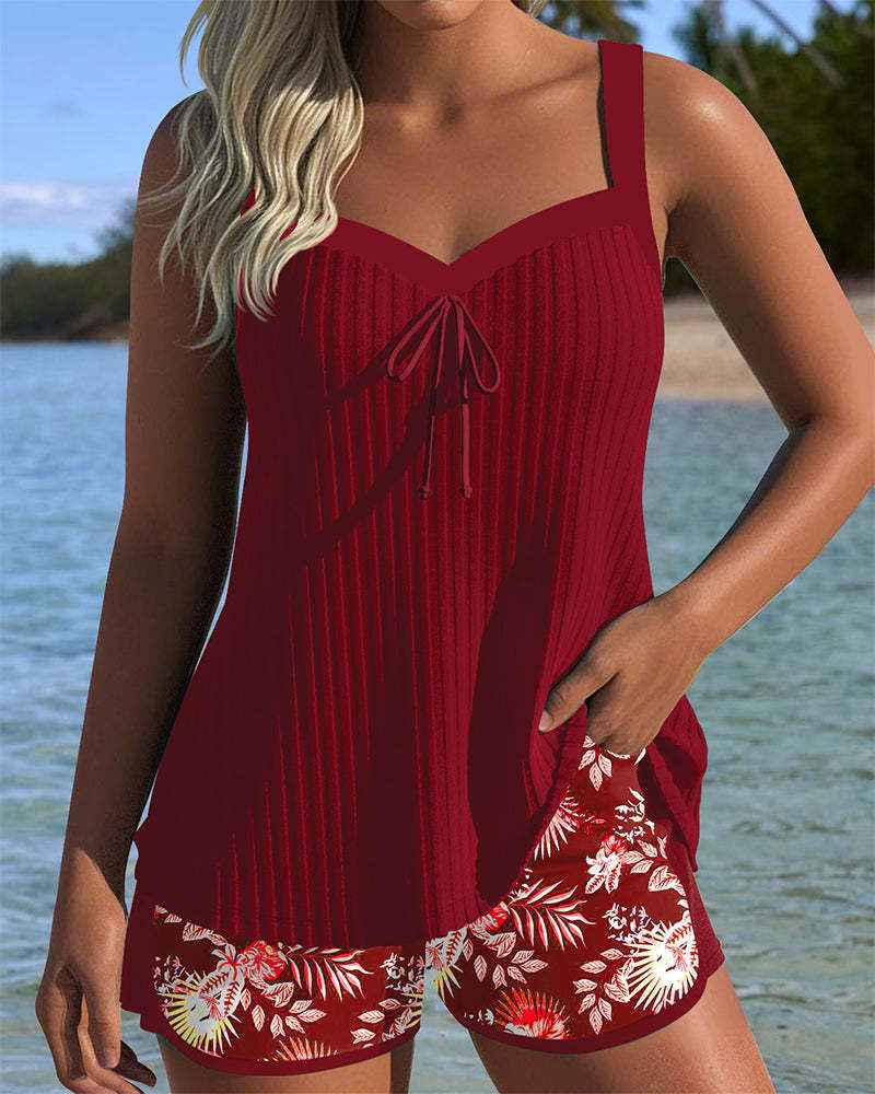 Adalyn Tankini-Set mit Blumenmuster – Schicke, bequeme Strandbademode