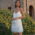 Damen Glamouröses Pailletten-Cocktailkleid
