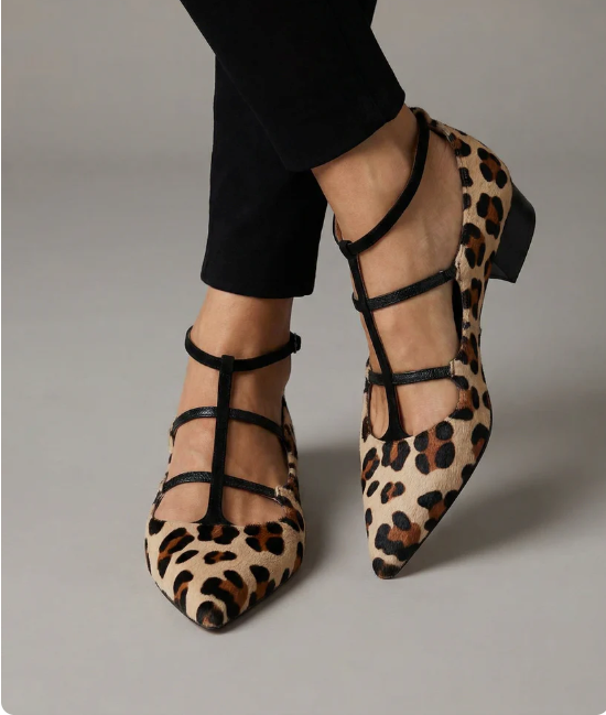 Bridget | Schuhe mit Absatz und Leopardenriemen - - - Nancy & Ruth