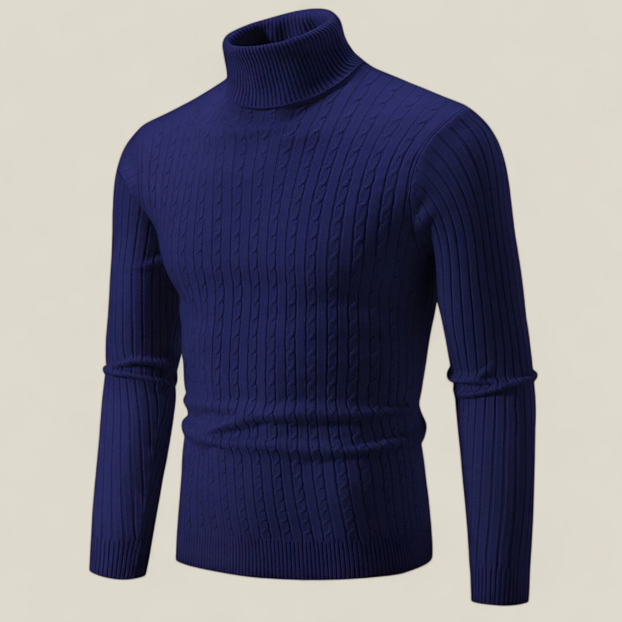 Hex | Rollkragenpullover für Herren – Lässige Wärme für die Außenbereiche im Winter - Marineblau - - Concept Fashionlab