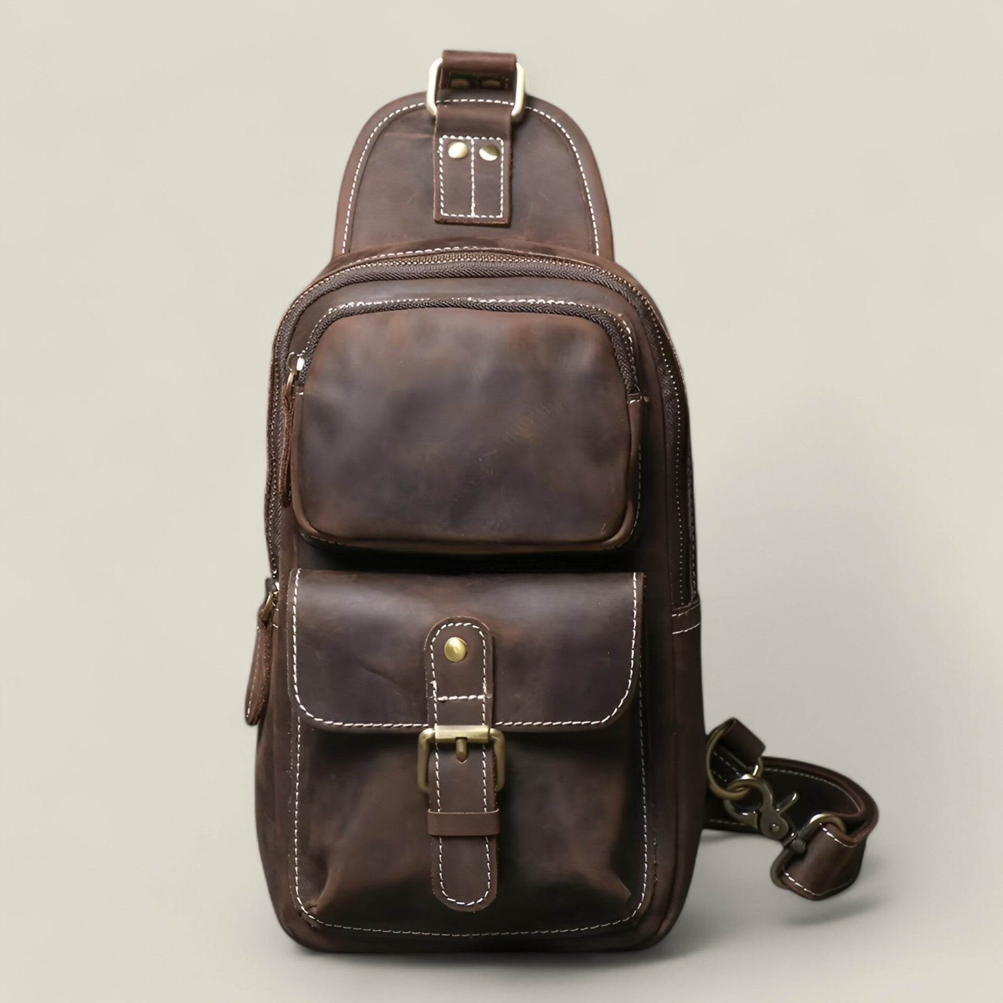 Mason | Brusttasche - Langlebig und stilvoll - Braun - - Concept Fashionlab