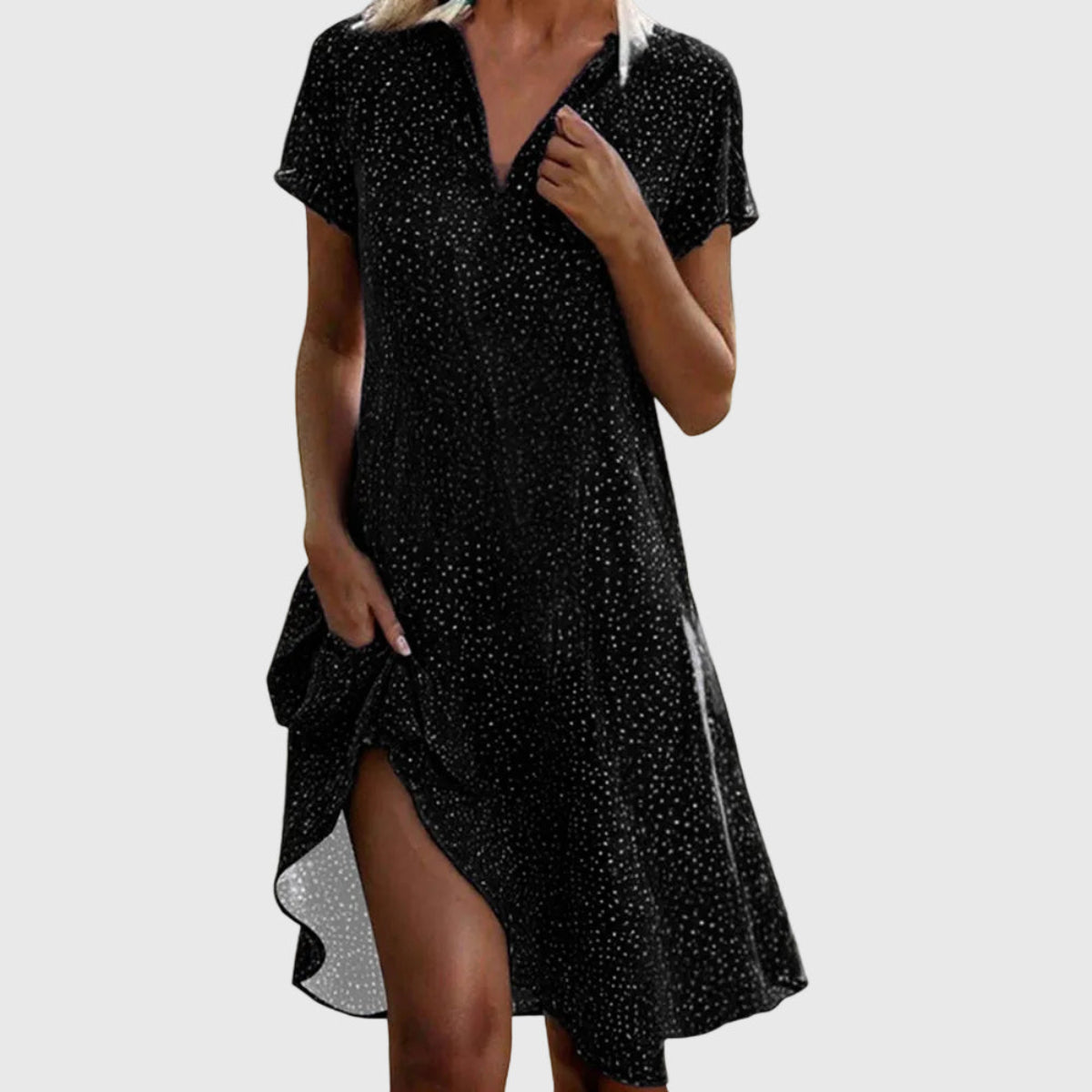 Müheloses Luxus-Midi-Kleid