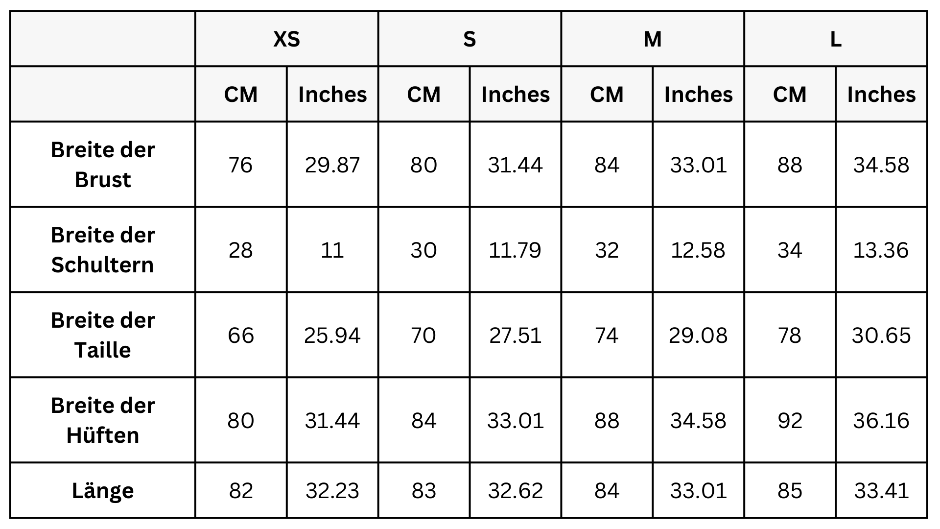 Size Guide