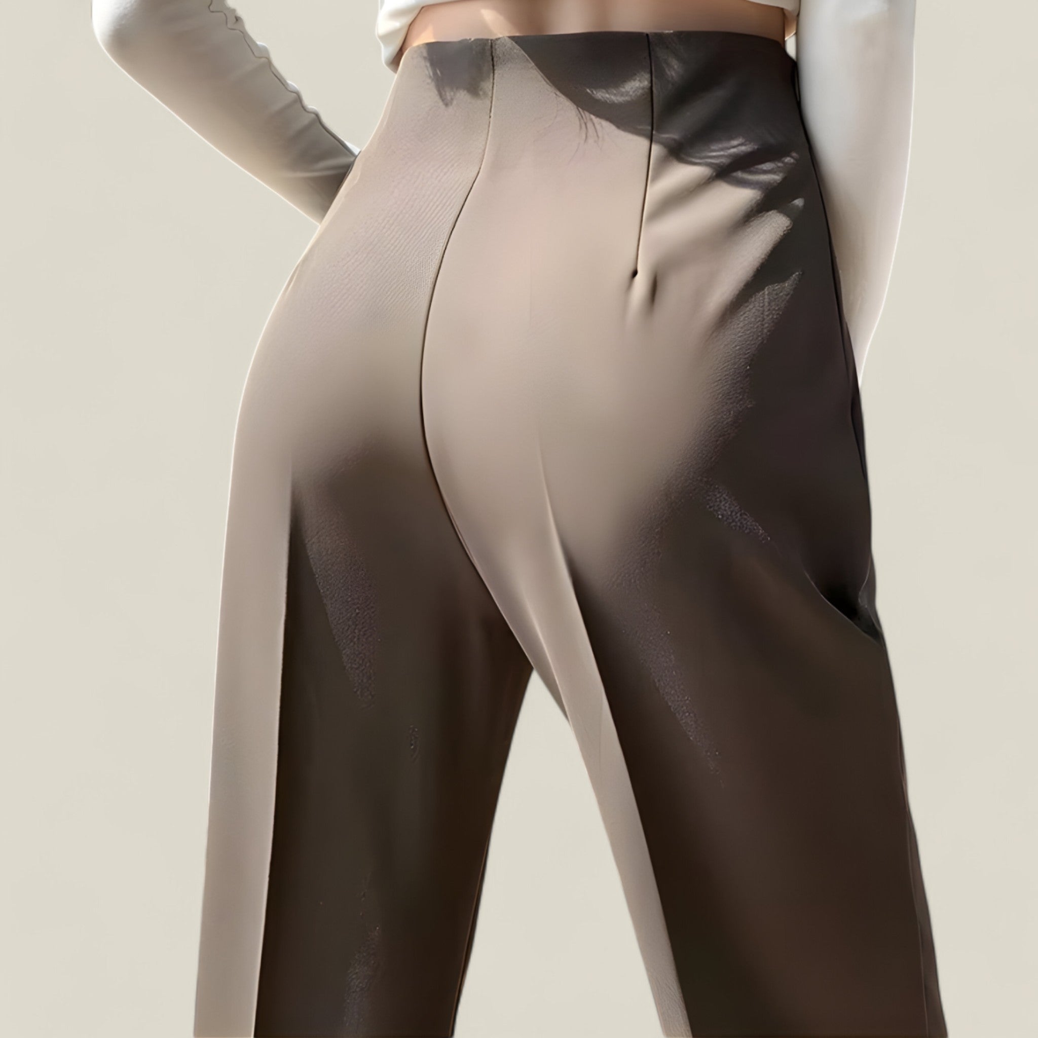 Lily | Hoch taillierte Hose - Volle Länge Falten für einen vielseitigen Stil - - - Concept Fashionlab