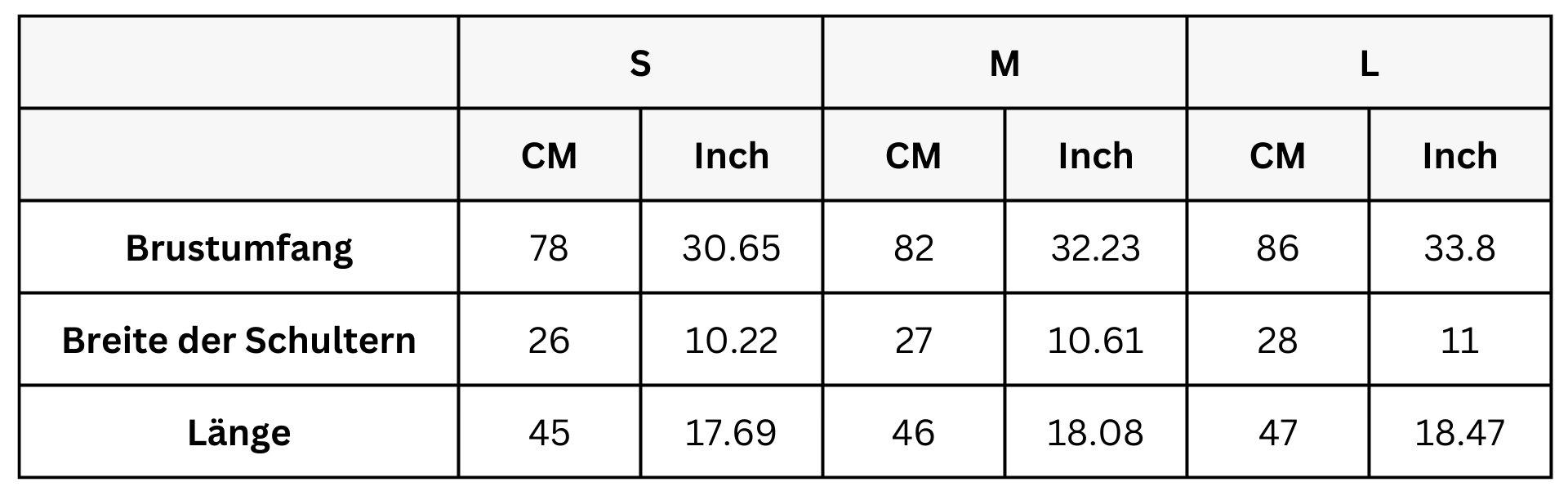 Size Guide