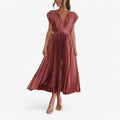 Maxikleid mit Plissee-Falten - elegant und bequem