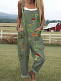 Naturinspirierter bestickter Overall