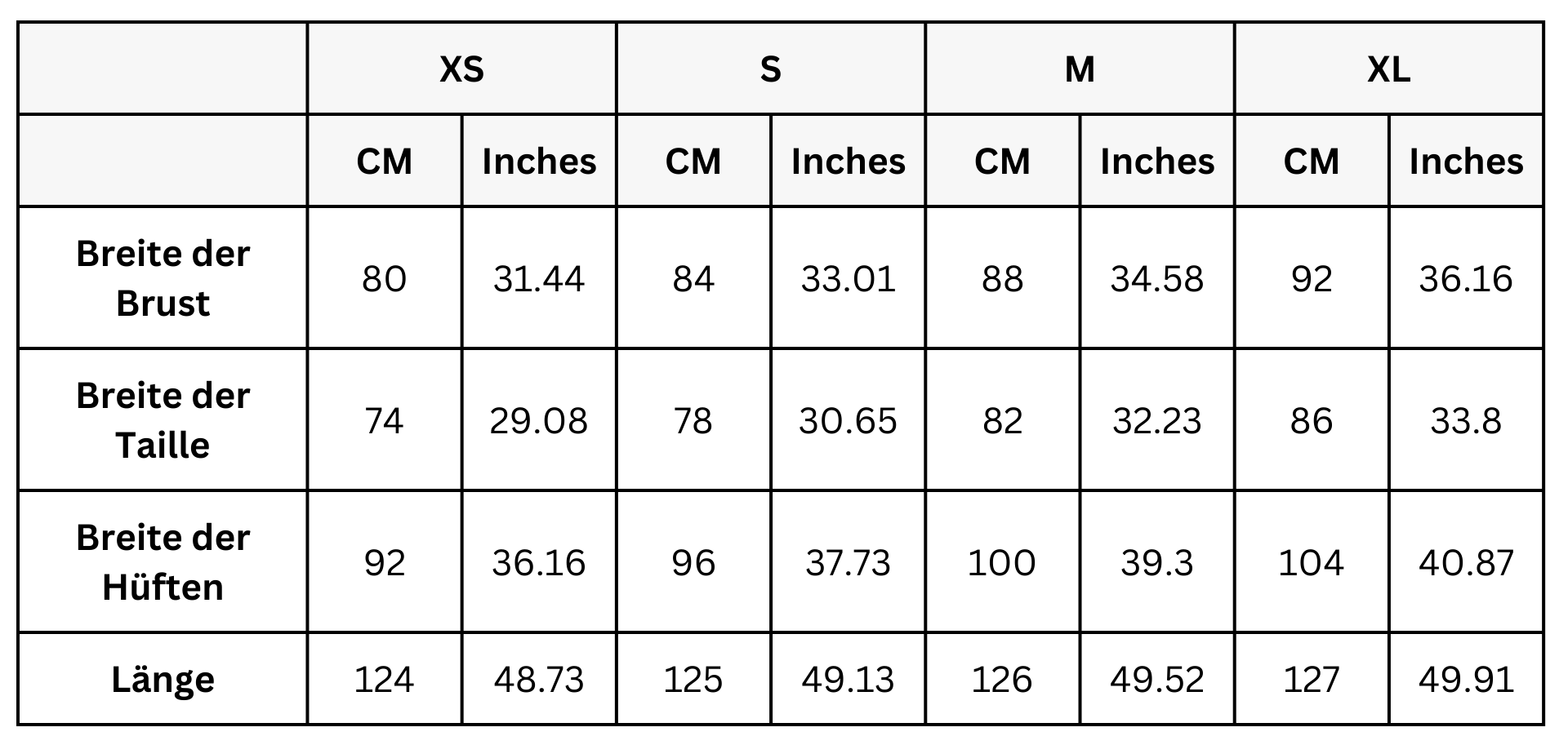 Size Guide