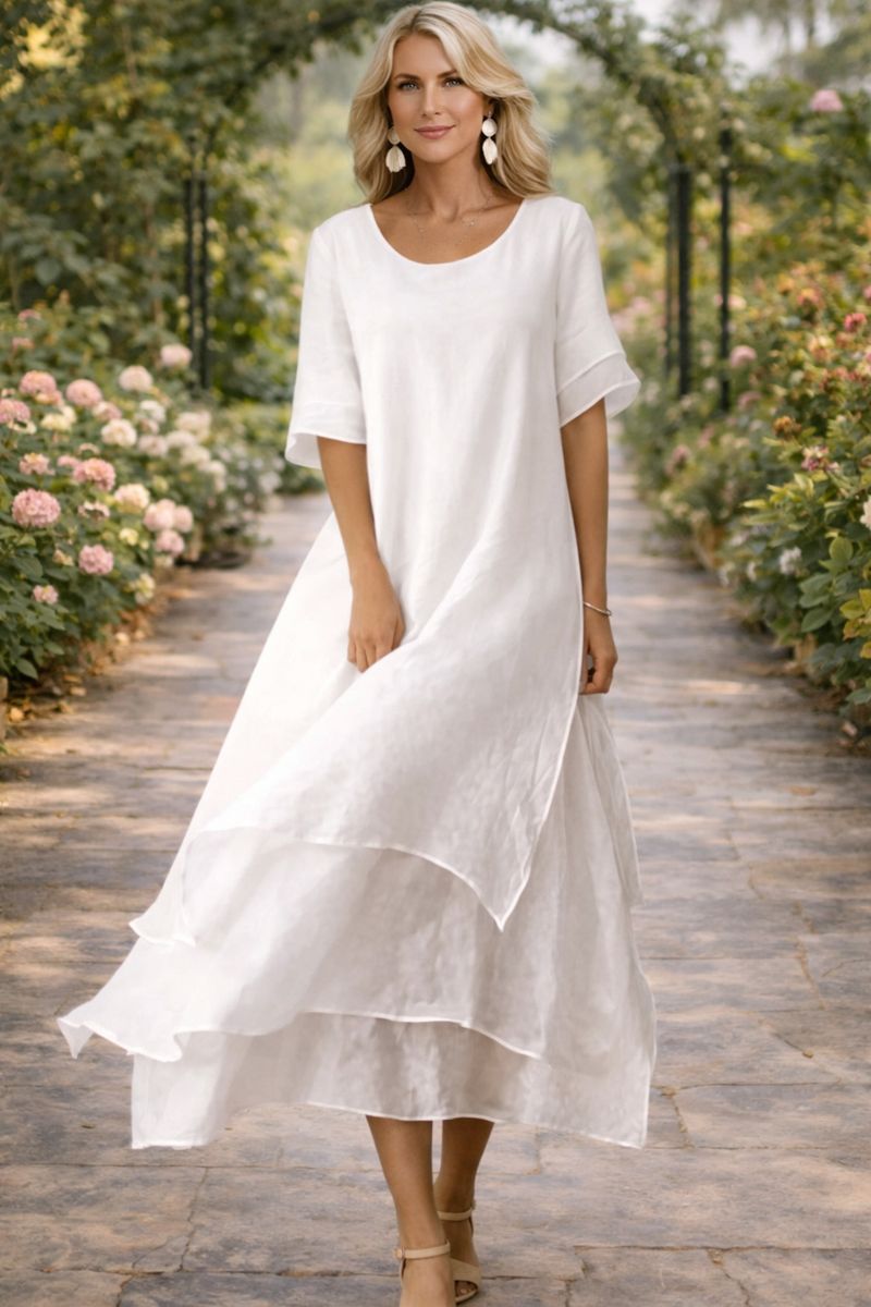 April™ | Timeless Elegance Dress - White - Dress - Concept Fashionlab