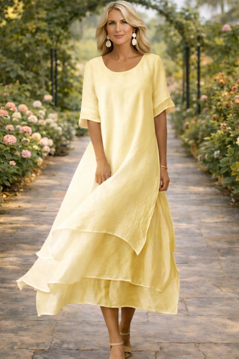 April™ | Timeless Elegance Dress - Yellow (Almost sold out) - Dress - Concept Fashionlab