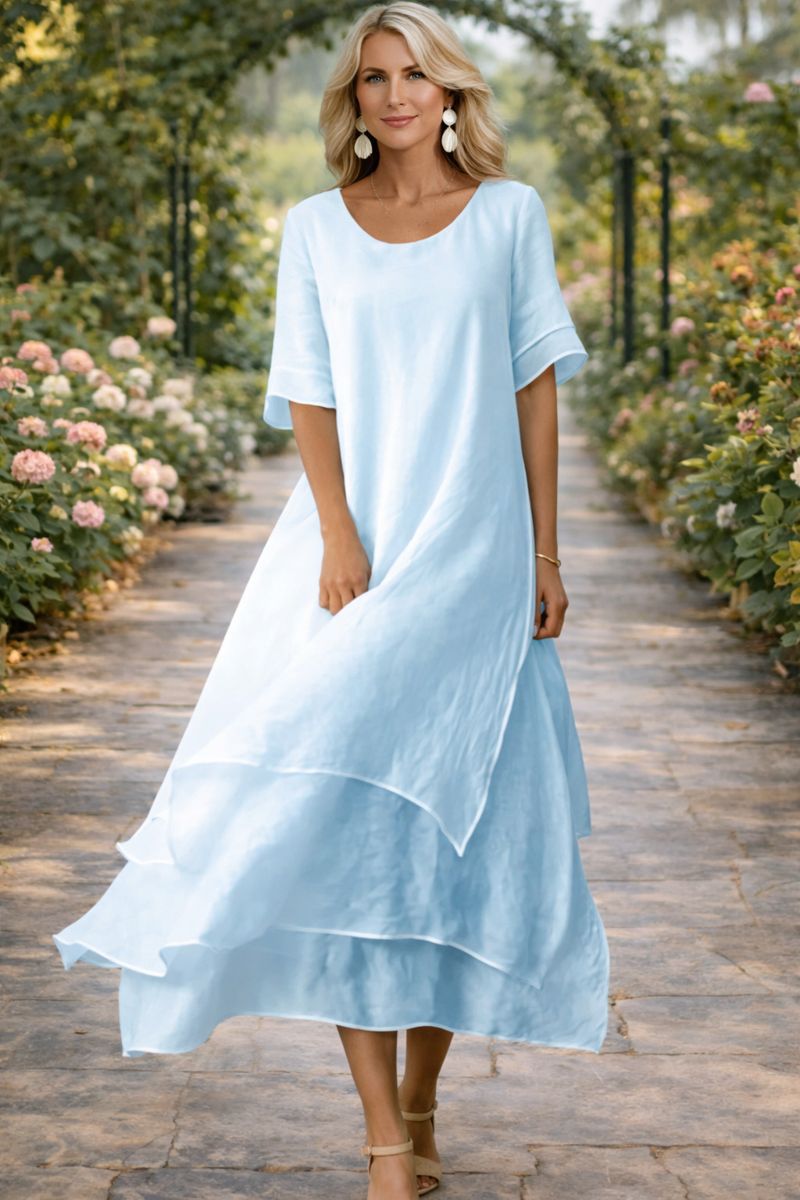 April™ | Timeless Elegance Dress - Blue - Dress - Concept Fashionlab