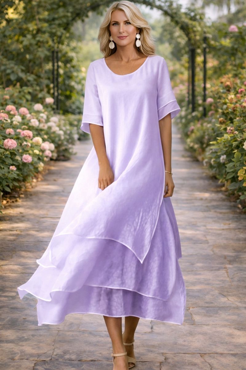 April™ | Timeless Elegance Dress - Purple - Dress - Concept Fashionlab