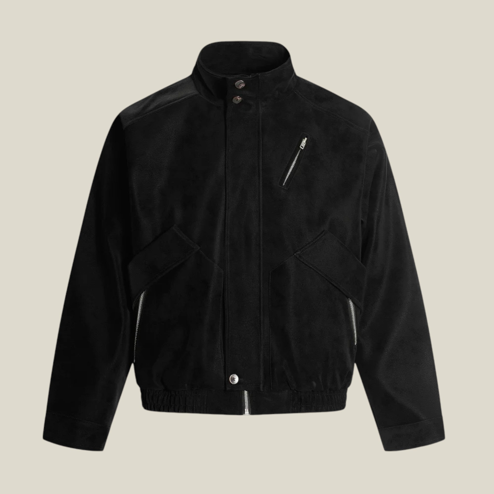 Wildleder Jacke Mit Reißverschluss-Concept Fashion Lab