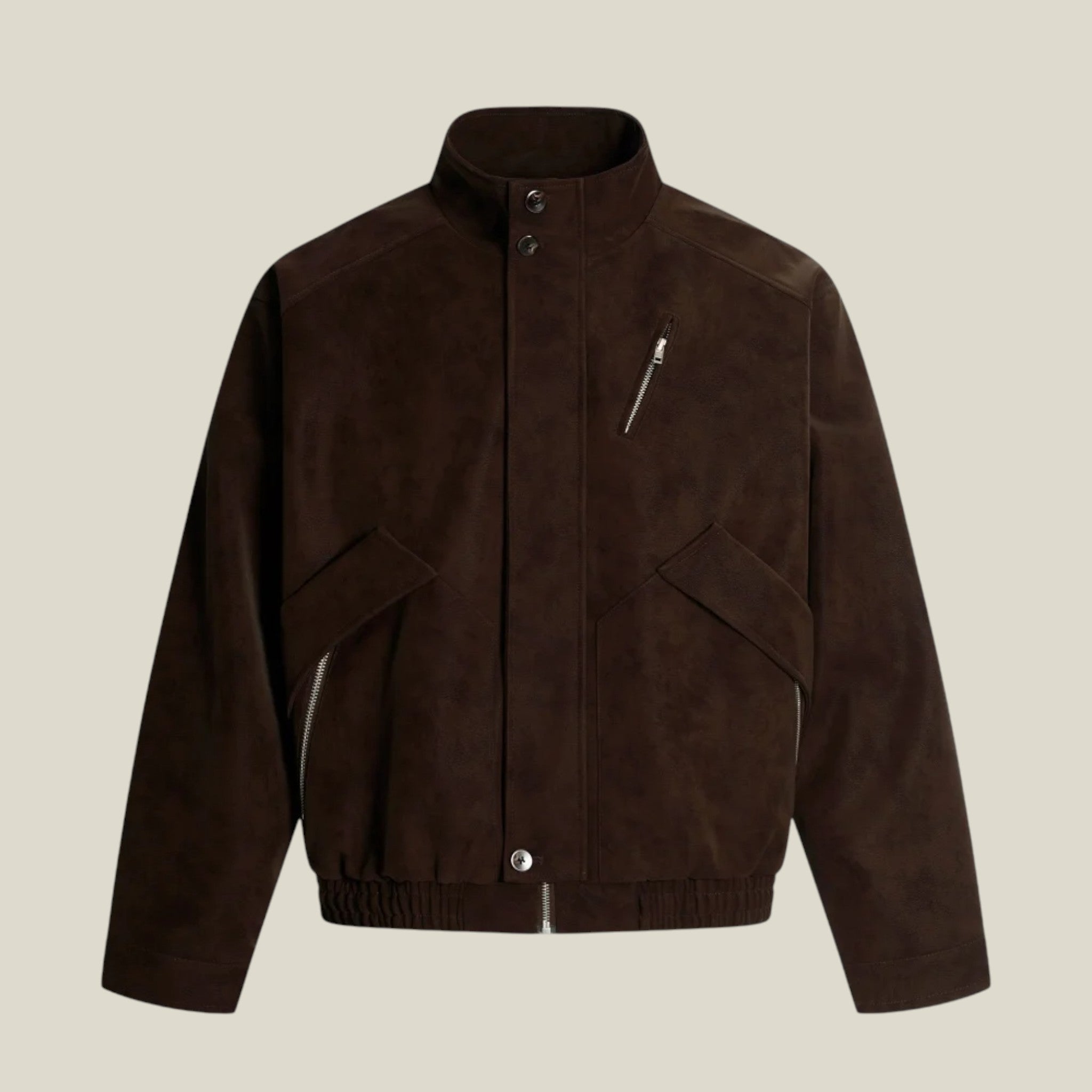 Wildleder Jacke Mit Reißverschluss-Concept Fashion Lab