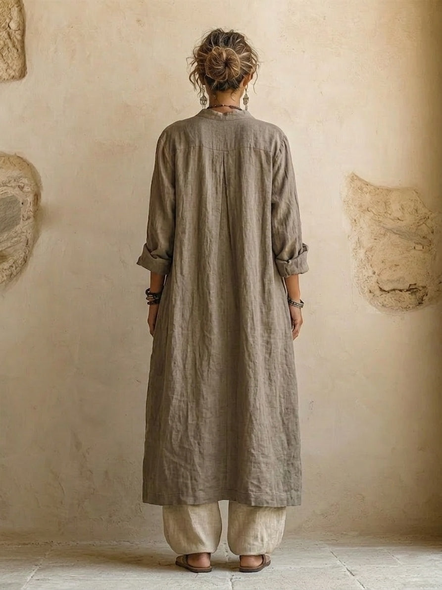 Natürliches 3-teiliges Set™ - Hochwertige Baumwoll- und Leinenmischung - 2XL - - Cow Clothing